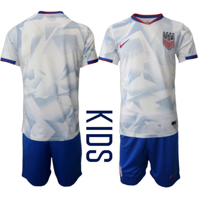 Youth United States Custom White 2026 World Cup Home Soccer Jersey Suit